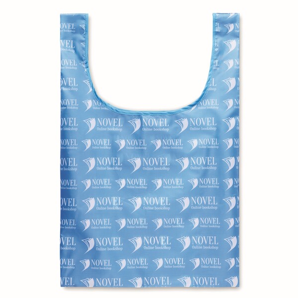 Full colour foldable recycled polyester (rPET) bag with inside pocket - Full colour