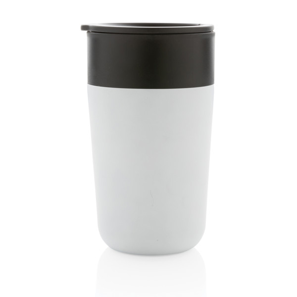 GRS Recycled PP and SS mug with handle - White