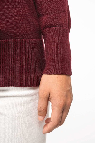 Ladies' V-Neck Jumper - Light Royal Blue / XS