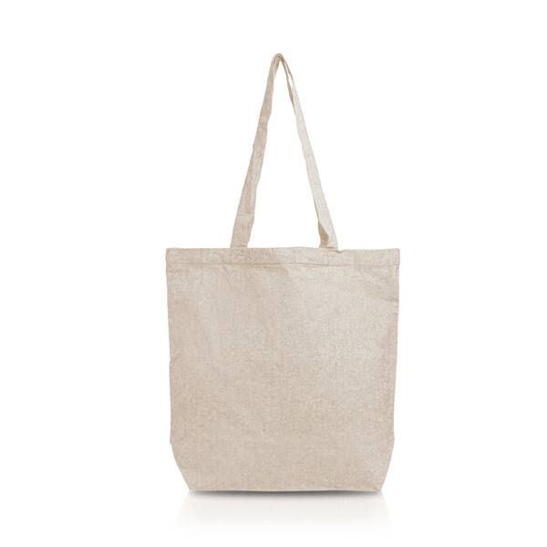Saco De Algodão Reciclado 190 G/M2 Dobrável - Bege
