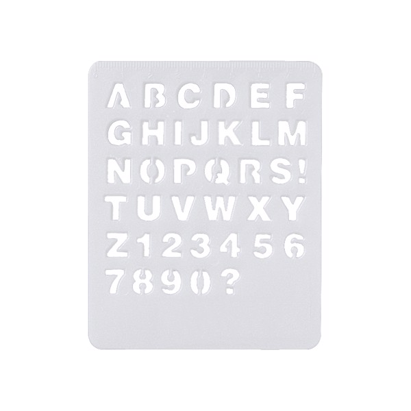 Schablone "Abc" - Weiß