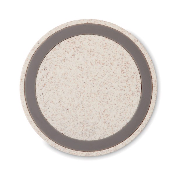 Plato+ wireless charger, wheat straw, 5W - Beige