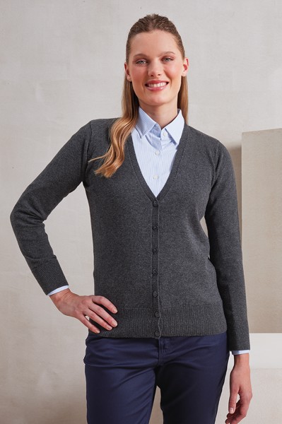 Women's Button-Through Knitted Cardigan - Bottle / S