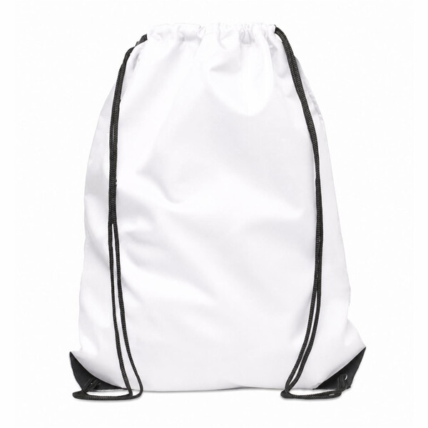 Full colour polyester drawstring bag with PU corners - 33x44cm