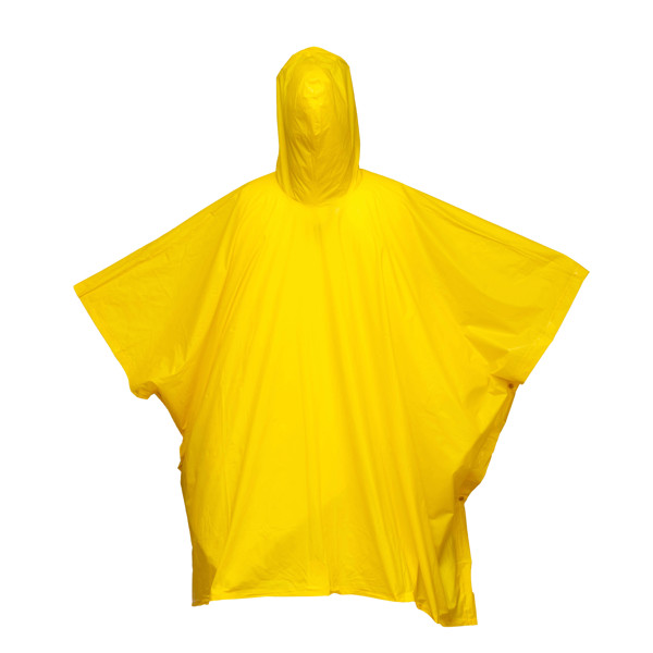 Water-Resistant Pvc (400 G) Poncho, Supplied In A Bag. One Size - Yellow