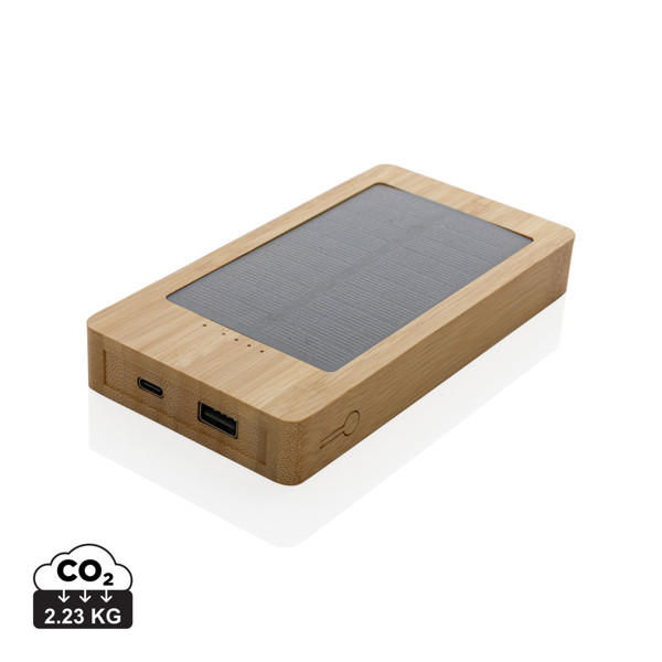 XD Collection solar powerbank 10000 mAh, bambus