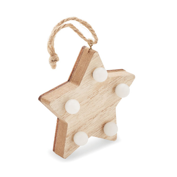Wooden weed star with lights Lalie