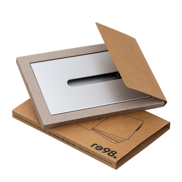 Porte-Cartes avec Protection RFID GRAND OUVERT - argenté