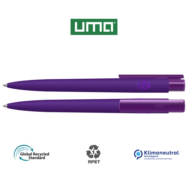 RECYCLED PET PEN PRO K transparent GUM - violet foncé