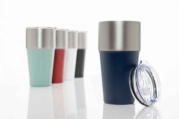 Termohrnček Fluid 500ml z RCS recyklovanej ocele - Čierna