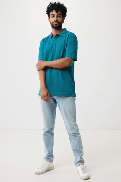 Polo en coton piqué et recyclé Iqoniq Yosemite - Verdigris / XL