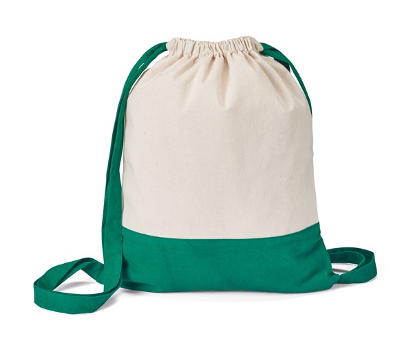 ROMFORD. 100% cotton drawstring bag - Green