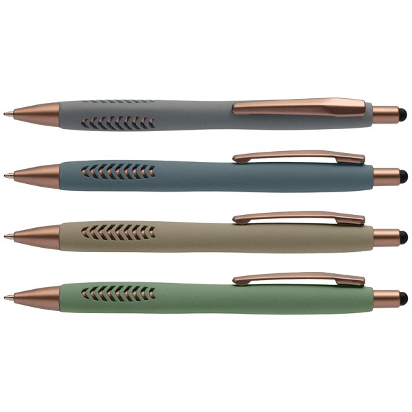 Stylo Avalon Stylus avec finition pierre - Assortiment / Jet d’encre 4 couleurs