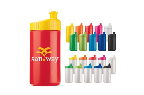 Sport bottle design 500ml - White / Black