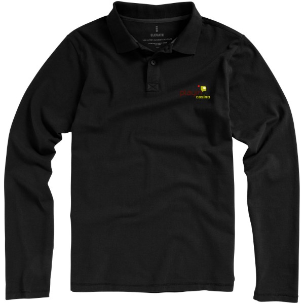 Polo manches longues homme Oakville - Noir / S