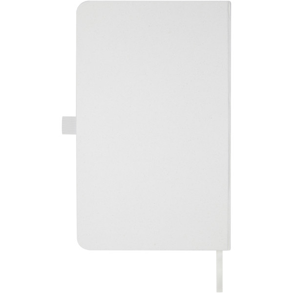 Fabianna crush paper hard cover notebook - White