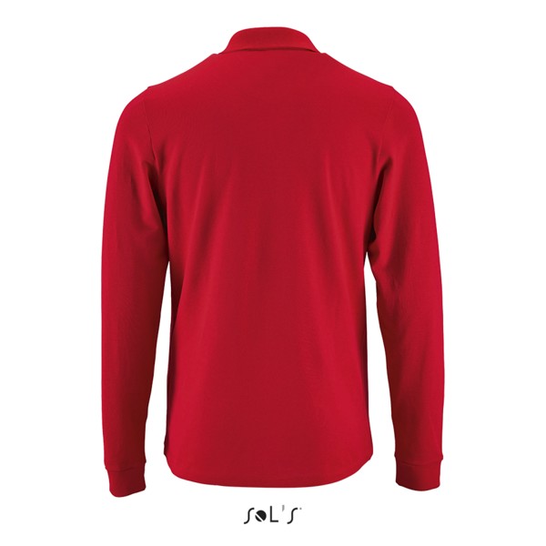 Sol's Perfect Lsl Men - Long-Sleeve Piqué Polo Shirt - Red / 2XL