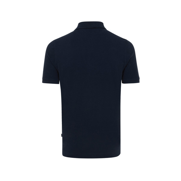 Polo en coton piqué et recyclé Iqoniq Yosemite - Bleu Marine / XL