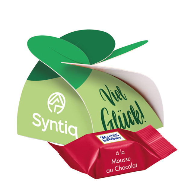 Small present, Ritter SPORT chocolate cubes Mousse au Chocolat | 1 Ritter SPORT chocolate cubes Mousse au Chocolat, 8 g