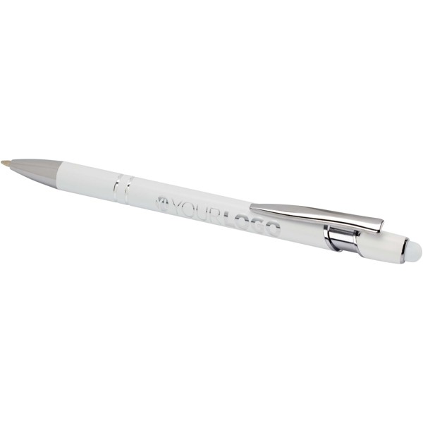 Kish ballpoint pen with silver finish (blue ink) - White