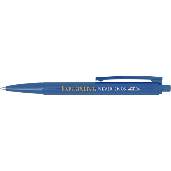 Stylo bille Elsa en plastique recyclé (encre noire) - Bleu