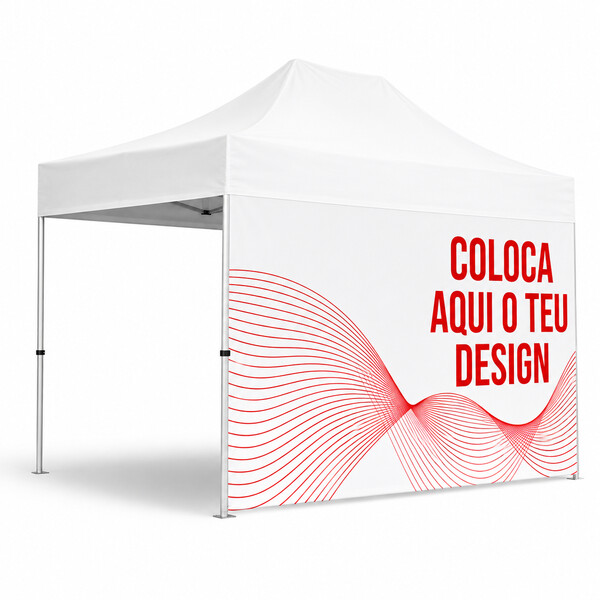 Kit de Tenda 6x3m, Impressão em Poliéster 100% 115 g/m² - |--- 1 Parede