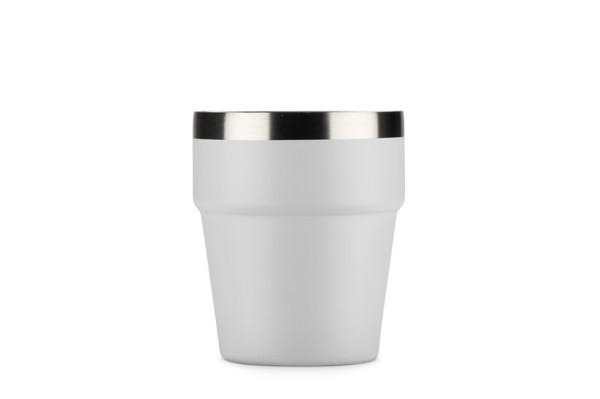Recycled stainless steel mug MAKEL 300 ml - white