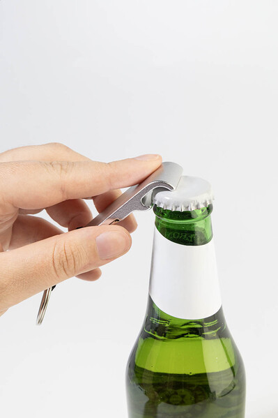 Bottle Opener Trolley Keyring OpenCart - Silver