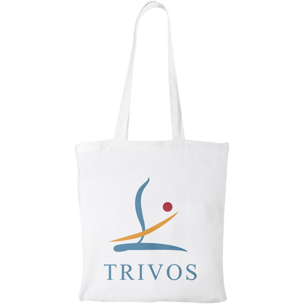 Saco de algodão 100 g/m² com alça comprida "Carolina" - Branco