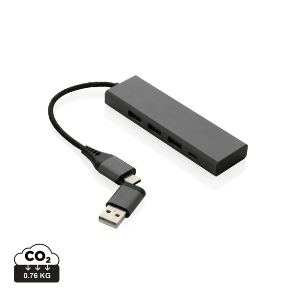 Terra USB razdjelnik s 3 USB priključka od RCS recikliranog aluminija