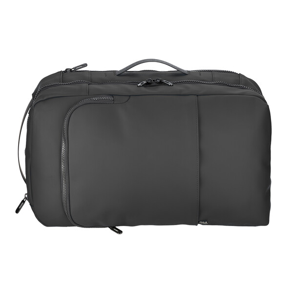 Backpack / Travel Suitcase With Laptop Holder (15) In Soft, Water-Resistant Pu - Black