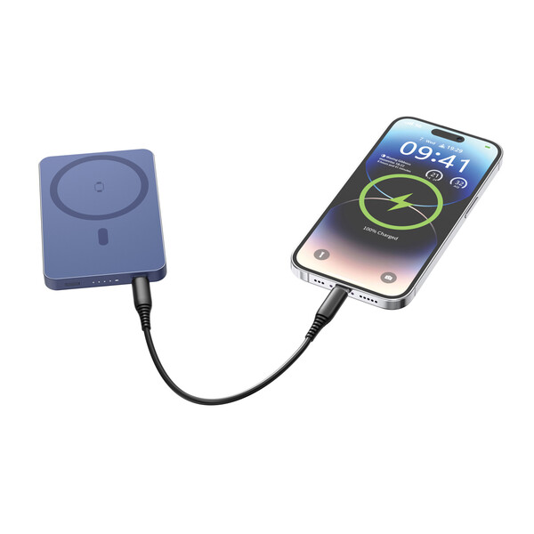 Powerbank magnétique 5000 mAh et 15W Urban Vitamin Marin - Bleu