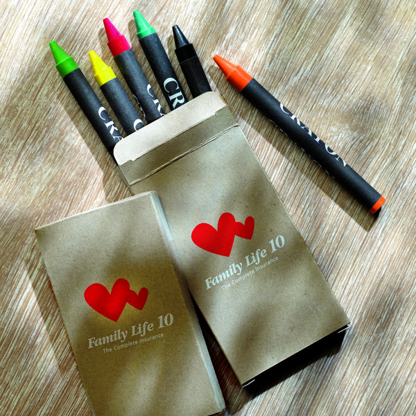Carton of 6 wax crayons Brabo