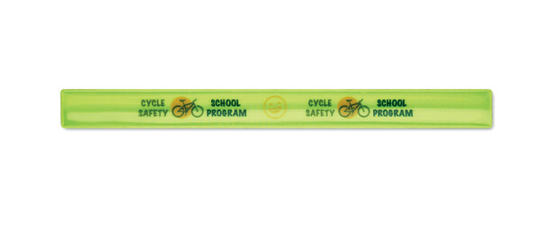 Reflecterende safety slap band (veiligheidsarmband) met zilveren of gele reflecterende folie (CE EN17353) - Geel (EN17353) / 40x3cm