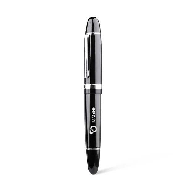 THE BIG PEN - BND180 - Stylo à bille roulante en acier inoxydable recyclé