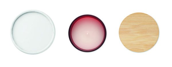 Plant based wax candle 120 gr Keops Small - Burgundy