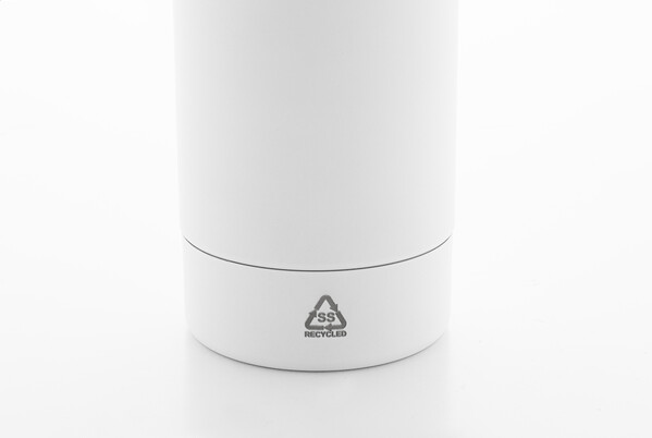 Recycled Stainless Steel Bottle Rubbar - White