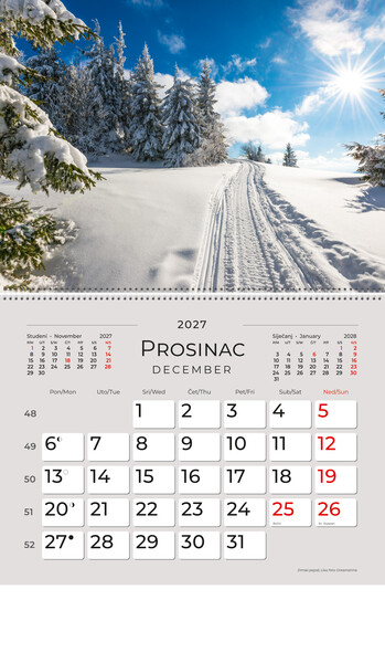 Preklopni zidni kalendar – Čudesna Hrvatska