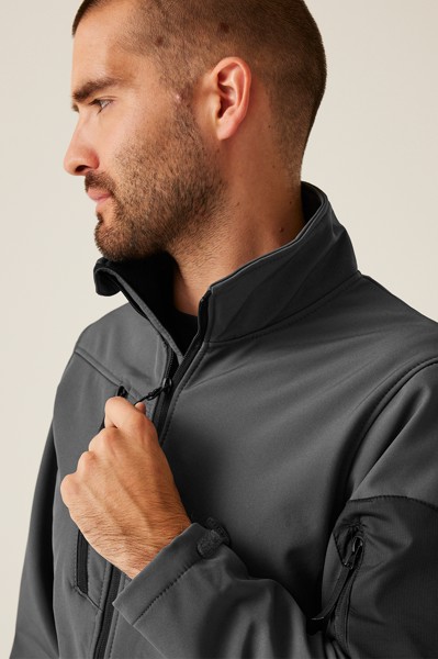 Arcola - 3 Layer Membrane Softshell - Black / Seal Grey / S