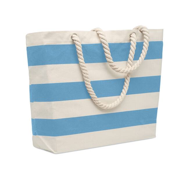 Borsa mare in cotone 220 gr/m² Heaven Stripe - Blu Bambino