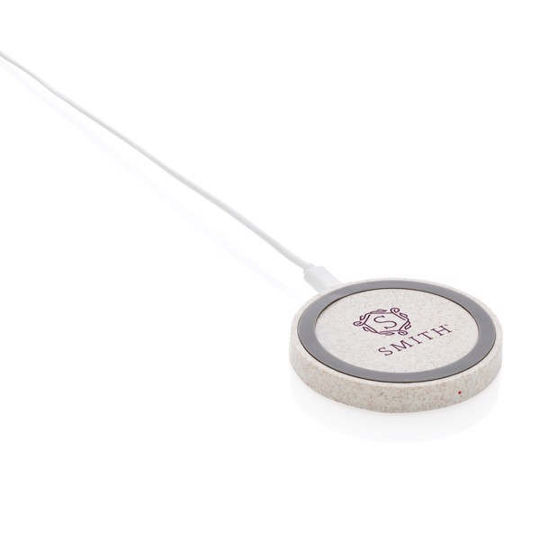 Anvil wireless charger 5W,wheatstraw,Ø70 mm