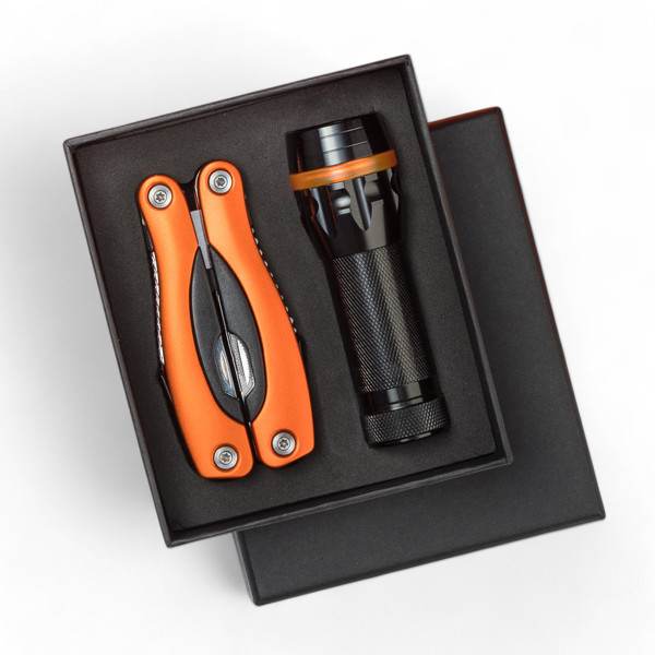 COFFRET COLORADO II, TORCHE ET MULTI-OUTIL - Orange