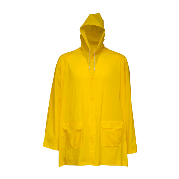 Embossed Pvc (200 G) Raincoat, Supplied In A Pocket-Sized Bag. One Size - Yellow