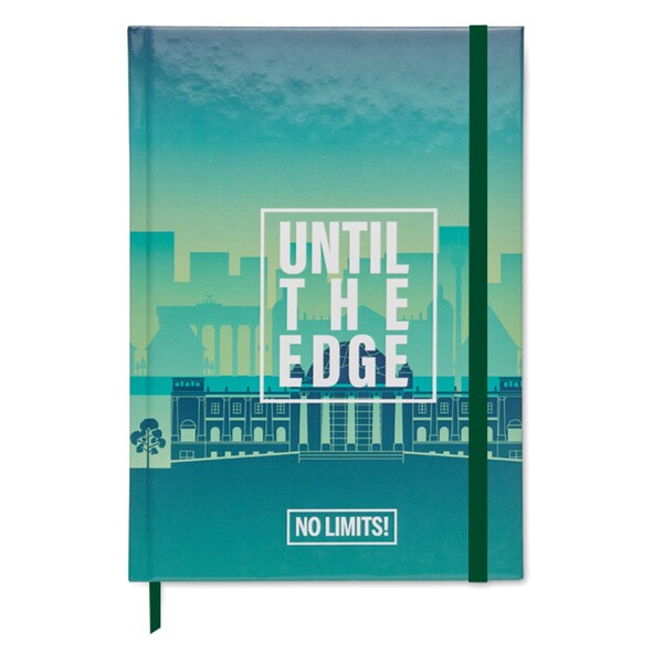 A5 paper hard cover notebook with your design printed sheets - Deep Forest Green / Deep Forest Green