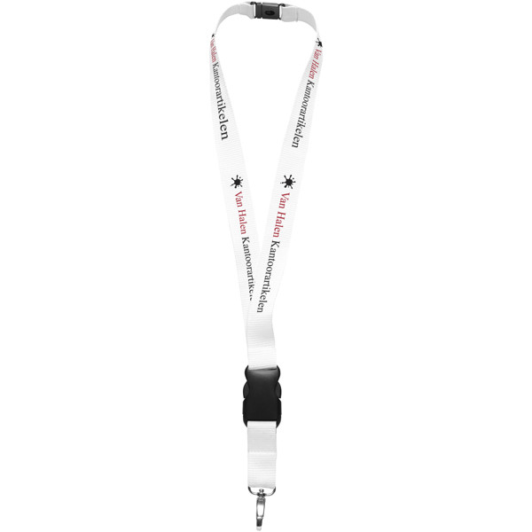 Yogi lanyard detachable buckle break-away closure - White