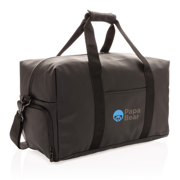 Smooth PU weekend duffle - Black