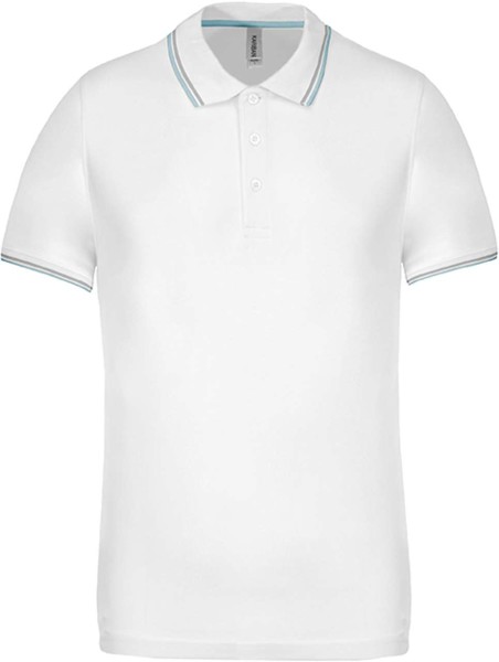 Muška polo majica kratkih rukava - Bijela / Siva / Plava / XL