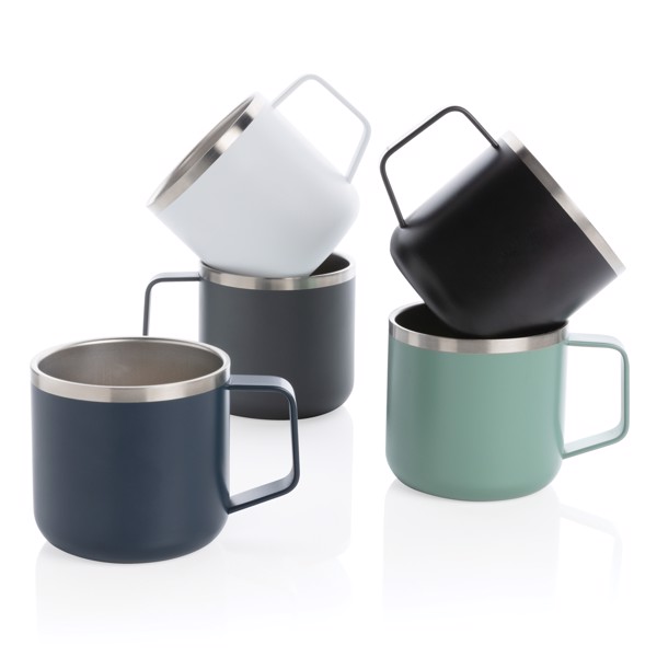 Stainless steel camp mug - White