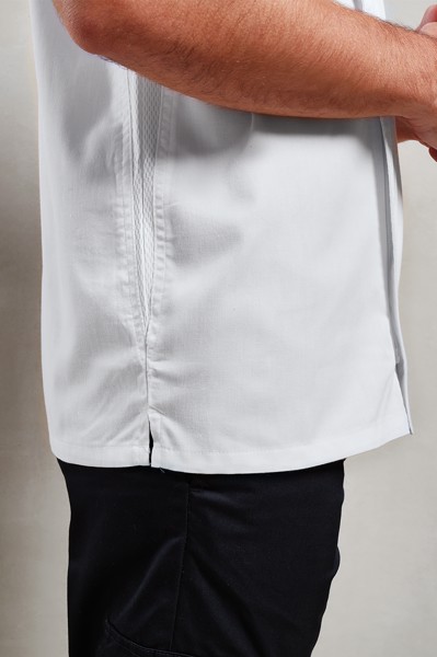 Chef's Zip-Close Short Sleeve Jacket - White / L