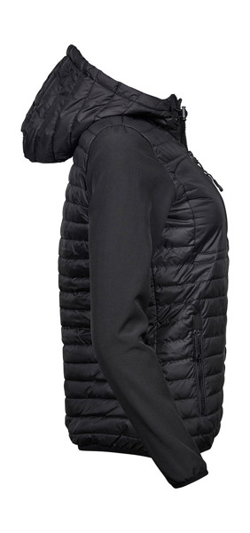 Ladies' Hooded Crossover Jacket - Black / M